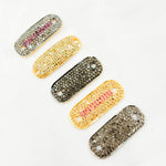 Load image into Gallery viewer, DC956. Diamond Sterling Silver Oval Connector with Gemstone