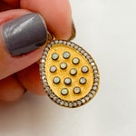 Load image into Gallery viewer, Diamond Sterling Silver Drop Pendant with Gemstone