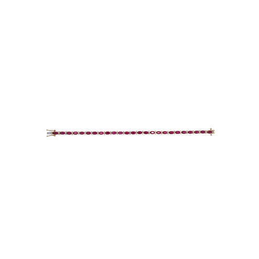CB97294RU5X3. 14k Solid Gold Diamond and Ruby Bracelet