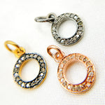 Load image into Gallery viewer, DC855. Diamond Sterling Silver Round Charm