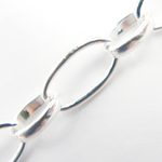Load image into Gallery viewer, Sterling Silver Oval Long and Short Link Chain
