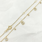 Load image into Gallery viewer, NT401855. 14K Solid Gold Diamond Dangle Necklace
