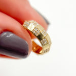 Load image into Gallery viewer, Buy 14K Solid Gold Diamond Fancy Round Hoop