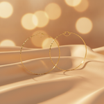Load image into Gallery viewer, GER103. 14K Solid Gold Twisted Hoop Earrings