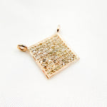 Load image into Gallery viewer, DC017. Diamond Sterling Silver Square Connector Charm