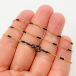 Load image into Gallery viewer, Z9GB2F. Gold Plated and Black Rhodium Sterling Silver Satellite Bars Chain