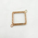 Load image into Gallery viewer, DC264. Diamond Sterling Silver Square Connector