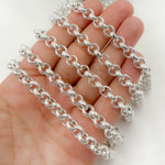 Load image into Gallery viewer, 925 Sterling Silver Textured Rolo Chains