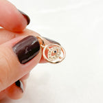 Load image into Gallery viewer, DC340. Diamond Sterling Silver Round Eye Charm with Gemstone