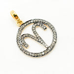 Load image into Gallery viewer, DC379. Diamond Sterling Silver Round Aries Zodiac Pendant