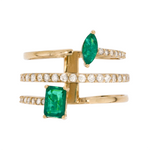 Load image into Gallery viewer, 14K Solid Gold Diamond and Gemstone Ring