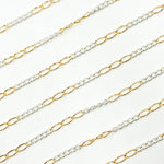 Load image into Gallery viewer, 2453CTT. Gold Filled and Sterling Silver Long and Short Link Chain