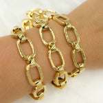 Load image into Gallery viewer, 524MTGP. Gold Plated 925 Sterling Silver Monet Square Link Vintage