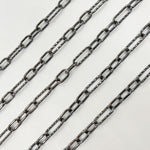 Load image into Gallery viewer, Silver Smooth and Diamond Cut Paperclip Chain