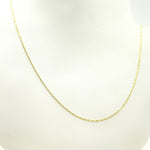Load image into Gallery viewer, 14K Solid Yellow Gold Diamond Cut Paperclip Link Chain