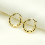 Load image into Gallery viewer, GER143. 14K Gold Chunky Textured Hollow Hoop