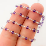 Load image into Gallery viewer, Shop Now Amethyst Sterling Silver Wire Chain