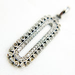 Load image into Gallery viewer, DP2007. Diamond Sterling Silver Oval Pendant