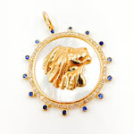 Load image into Gallery viewer, 14K Gold Round Pendant