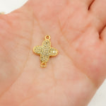 Load image into Gallery viewer, DC923. Diamond Sterling Silver Flower Connector