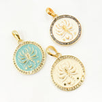 Load image into Gallery viewer, DP617A. Diamond Sterling Silver Round Scorpio Zodiac Enamel Pendant