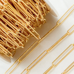 Load image into Gallery viewer, Gold Filled Smooth Paperclip Link Chain
