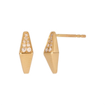 Load image into Gallery viewer, DHE00179. 14K Solid Gold Diamond Rhombus Earrings