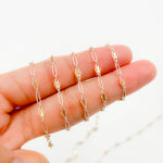 Load image into Gallery viewer, XM/901B/SP. 14K Sterling Silver and gold-filled fancy twisted oval link chain