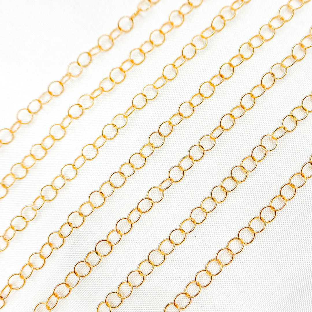 678TWGF. 14K Gold Filled Twisted Round Link Chain