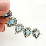 Load image into Gallery viewer, DP094. Diamond Sterling Silver Fancy Pendant with Gemstone