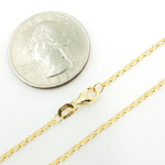 Load image into Gallery viewer, 14K Solid Gold Rolo Chain