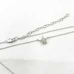 Load image into Gallery viewer, NFH71522. 14K Solid White Gold Diamond Star Necklace