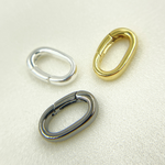 Load image into Gallery viewer, Gold Plated 925 Sterling Silver Oval Clasp. Size 14x8mm. 694

