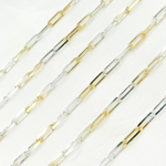 Load image into Gallery viewer, Silver Gold Plated Paper Clip Oval Link