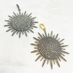 Load image into Gallery viewer, DP063. Diamond Sterling Silver Sun Pendant