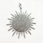 Load image into Gallery viewer, DP063. Diamond Sterling Silver Sun Pendant