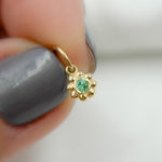Load image into Gallery viewer, Solid Gold Diamond Flower Charm