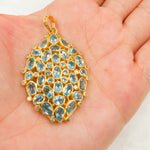 Load image into Gallery viewer, DSP045. Diamond Sterling Silver Oval Pendant with Gemstone