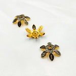 Load image into Gallery viewer, DC759. Diamond & Sterling Silver Flower Bead Cap