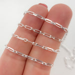 Load image into Gallery viewer, Shop Now Silver Diamond Cut Paperclip Chain