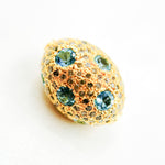 Load image into Gallery viewer, DC837. Diamond & Sterling Silver Oval Bead