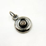 Load image into Gallery viewer, Diamond Silver Round Charm