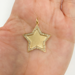 Load image into Gallery viewer, 14K Solid Gold Diamonds Star Charm. GDP69