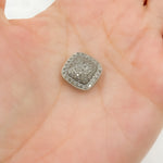 Load image into Gallery viewer, DC1008. Diamond & Sterling Silver Square Bead