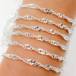 Load image into Gallery viewer, Y141SS. Sterling Silver Singapore Link Chain