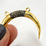 Load image into Gallery viewer, DC121. Diamond Sterling Silver Horn Pendant