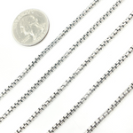 Load image into Gallery viewer, Oxidized Sterling Silver Round Box Chain