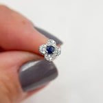 Load image into Gallery viewer, ER418575. 14K Solid Gold Diamond and Gemstone Flower Studs