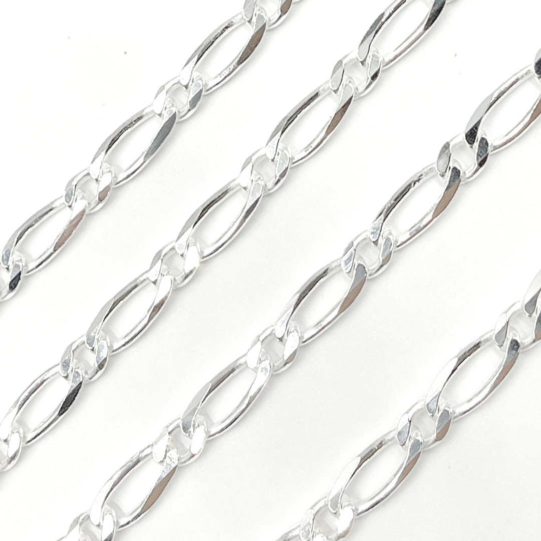 Z74SS. Sterling Silver Figaro Chain
