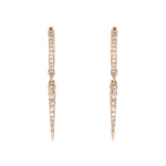 Load image into Gallery viewer, DER00164. 14K Solid Gold and Diamonds Dangle Earrings